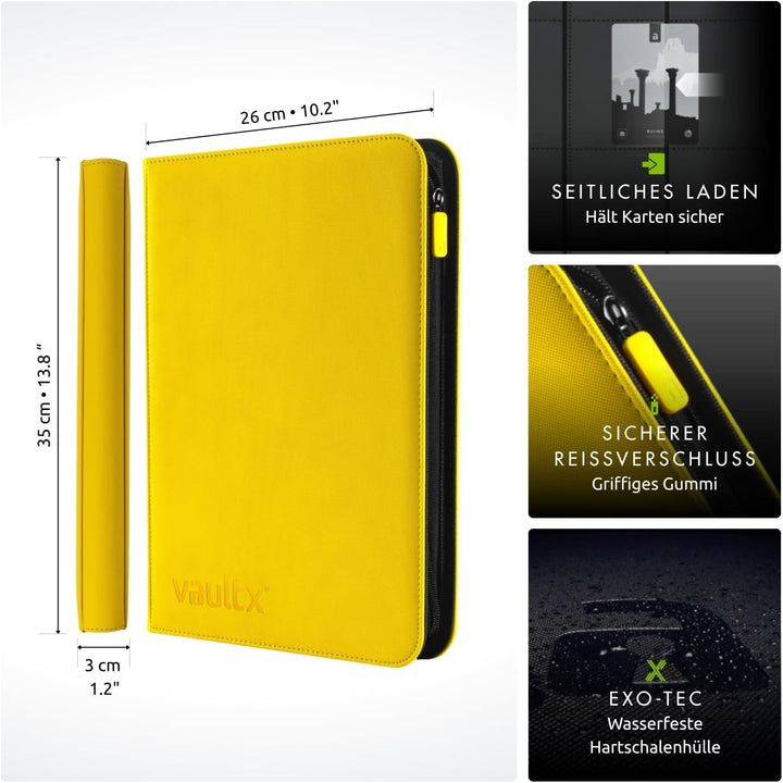 Vault X Premium eXo-Tec Zip Heftmappe - 9 Fächer Sammelkarten Trading Cards Mappe - 360 Fächer mit S