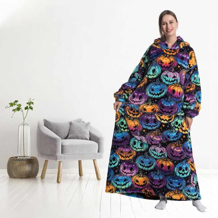 Yzehomijia Lange Hoodie Decke mit Ärmeln für Damen &amp; Erwachsene - Kuscheldecke mit Ärmeln - Weiche &amp;