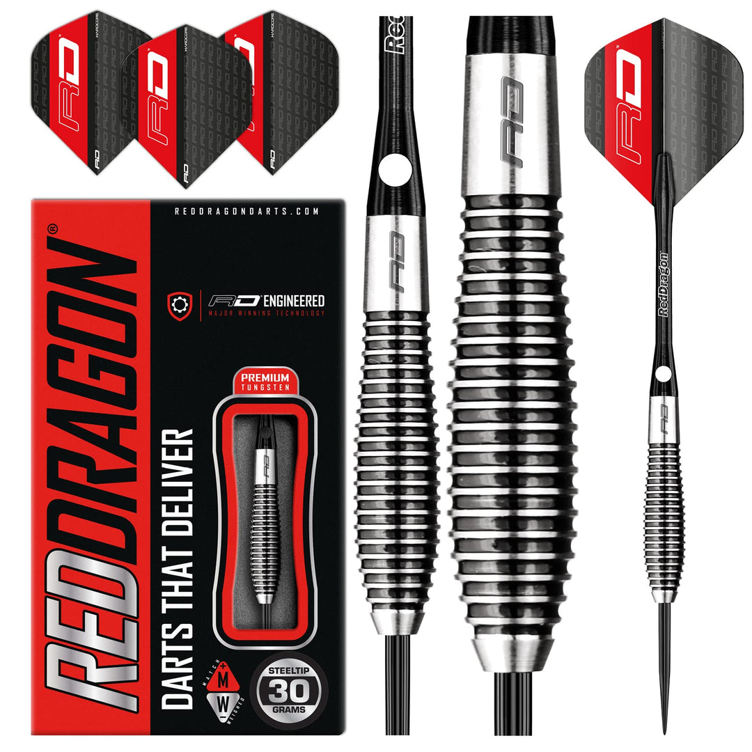RED DRAGON Lethal Magic 25g, 28g oder 30g Tungsten Darts mit Flights und Schäfte 30.0 Gramm, 30.0 Gr