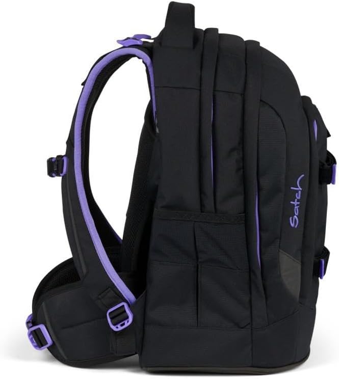 Satch Pack Schulrucksack Set 3tlg. inkl. Schlamperbox und Sporttasche (Purple Phantom), Purple Phant