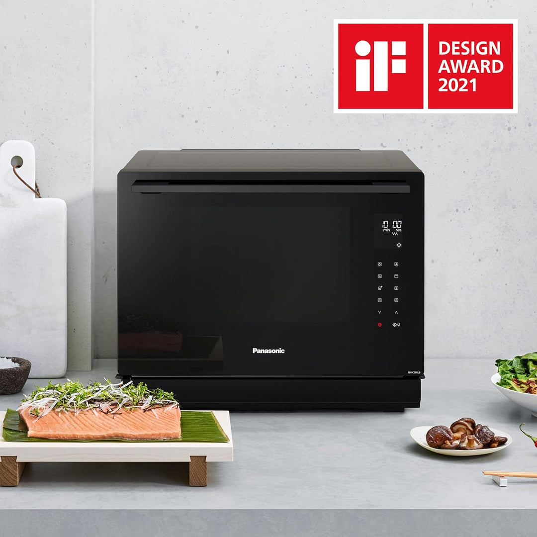 Panasonic NN-CS88LBEPG 4 in 1 Dampf Kombiofen mit Dampf, Mikrowelle, Grill, Konvektion, Inverter Tec