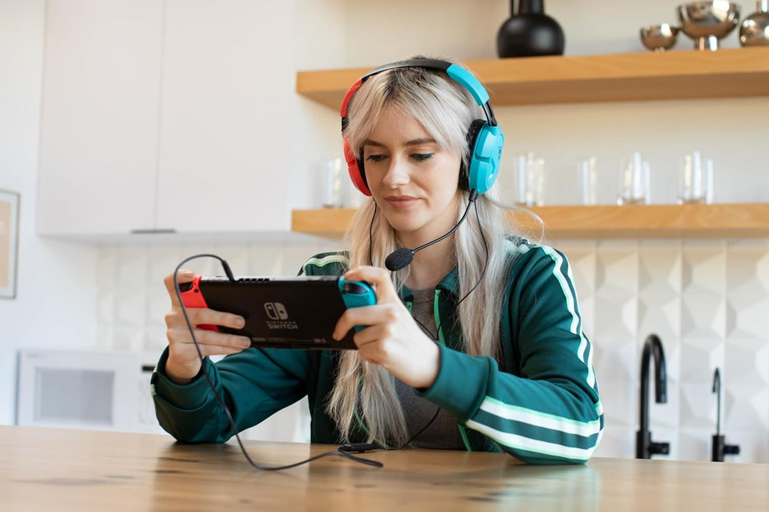 Turtle Beach Recon 50 Rotes/Blaues Gaming-Headset für Nintendo Switch, PS5, PS4, Xbox Series X|S, Xb