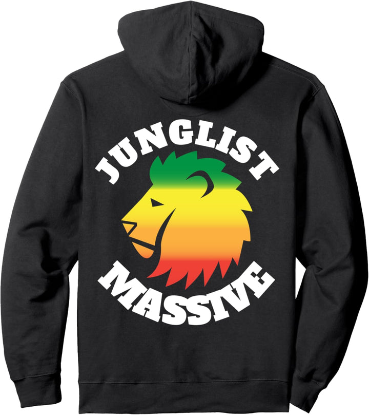 Junglist Massive EDM Drum und Bass DnB Lion Pullover Hoodie