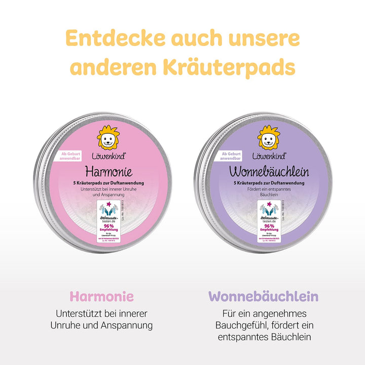 Löwenkind Geschenkset mit Dreieckshalstuch Mini (Altrosa) und Kräuterpads Gute-Nacht und Rotznäschen