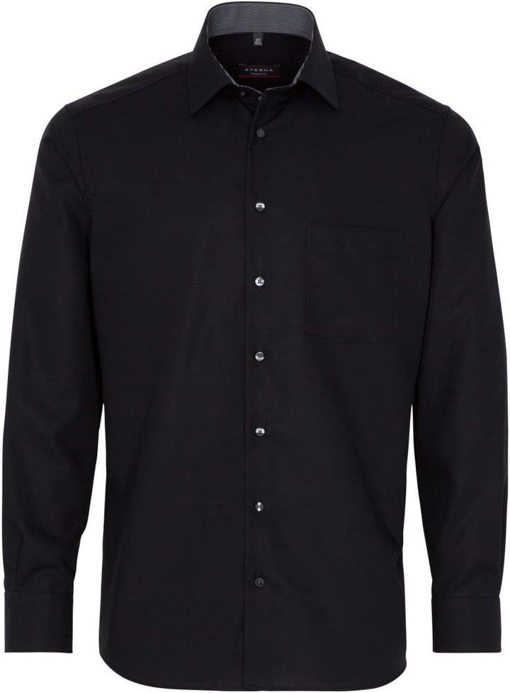 eterna Langarm Hemd MODERN FIT Popeline unifarben