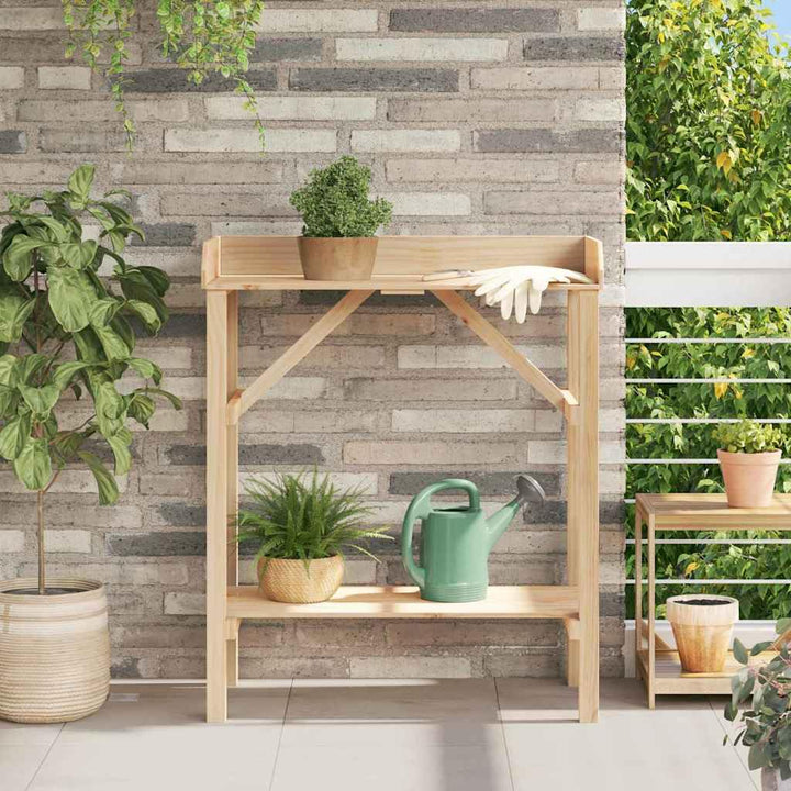 INLIFE Pflanzenständer Beige 75 x 40 x 90 cm Massivholz Kiefer,Heim &amp; Garten,Rasen &amp; Garten,Gartenpf