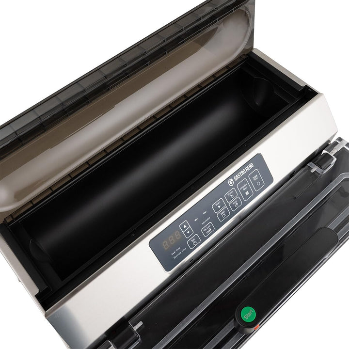 Beutel-Vakuumiergerät BVM016DP – Profi Vakuumierer 16 l/min mit 400 mm Schweissnaht aus Edelstahl –