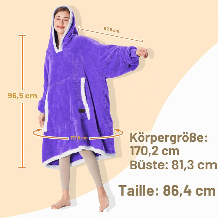 Catalonia Classy Decke mit Ärmel Oversize Hoodie Kuscheldecke-Kuscheldecke Zum Anziehen mit Ärmeln u