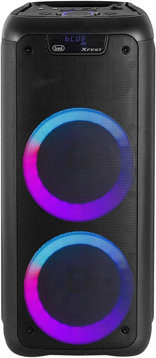 Trevi XFest XF 600 KB Tragbarer Lautsprecher mit 80W Verstärkung, Wireless Musikbox mit Dynamischem