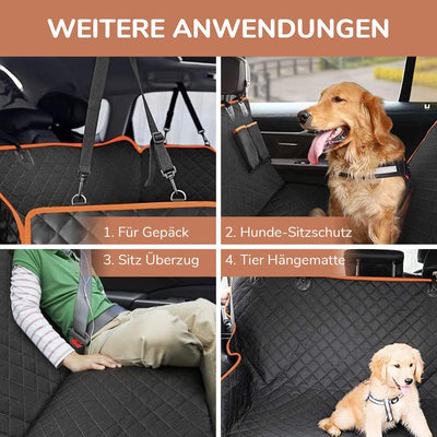 TIERFREUND Autoschondecke Hundedecke für die Rückbank, mit Seitenschutz und Sichtfenster, Wasserdich