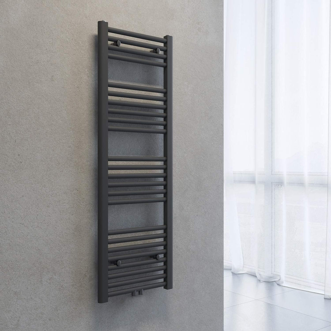 SONNI Handtuchtrockner Heizkörper Bad Mittelanschluss Handtuchwärmer Badheizkörper Anthrazit Gerade