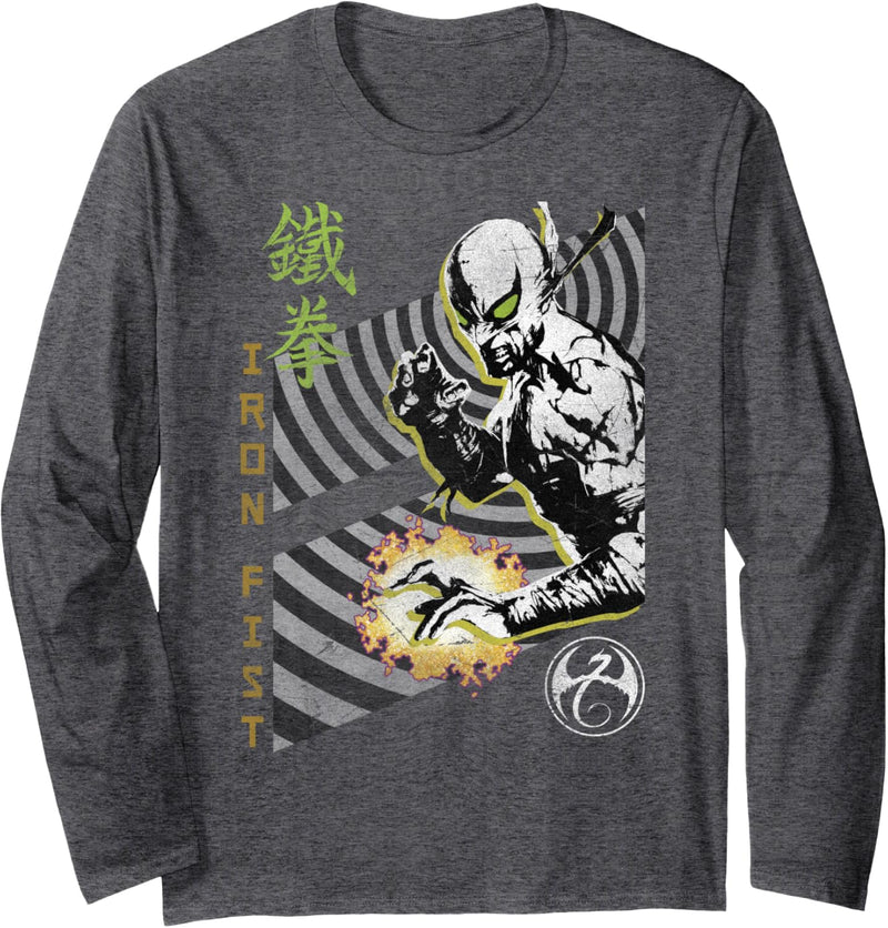 Marvel Iron Fist Living Weapon Portal Vortex Langarmshirt