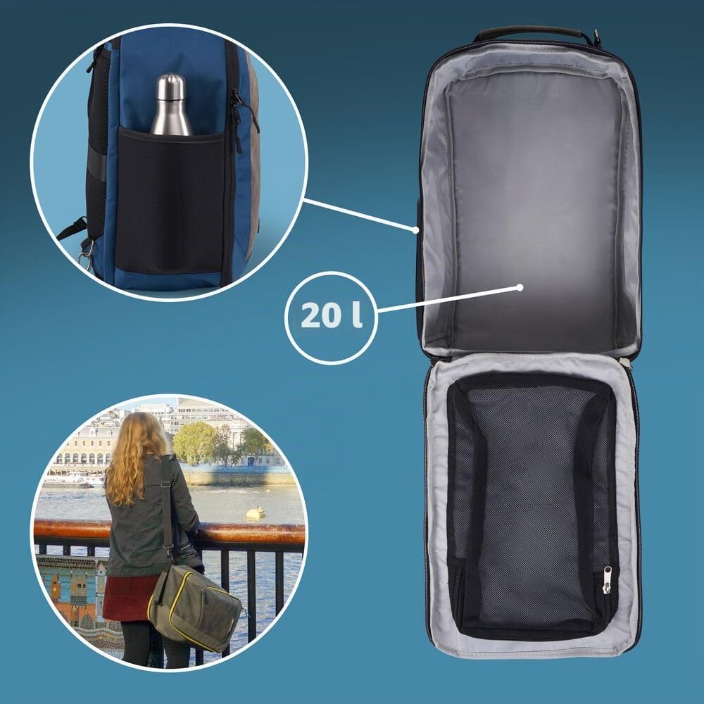 Cabin Max Manhattan Stowaway abschliessbarer Rucksack mit Organisationsfach und nützlichem Tablet Fa