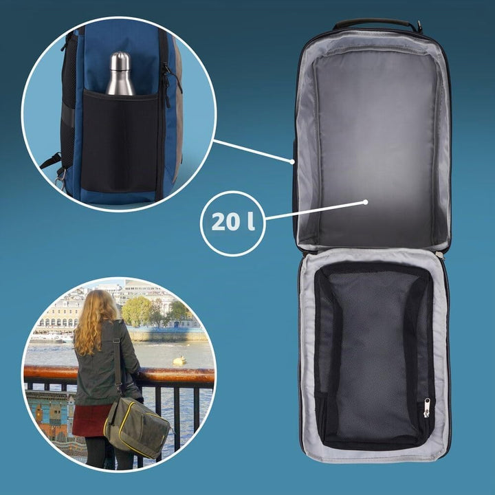 Cabin Max Manhattan Stowaway abschliessbarer Rucksack mit Organisationsfach und nützlichem Tablet Fa