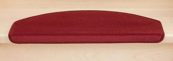 Kettelservice-Metzker® Stufenmatten Vorwerk Uni Antares Halbrund 65x24x4cm Bordeaux 28 Stück, Bordea
