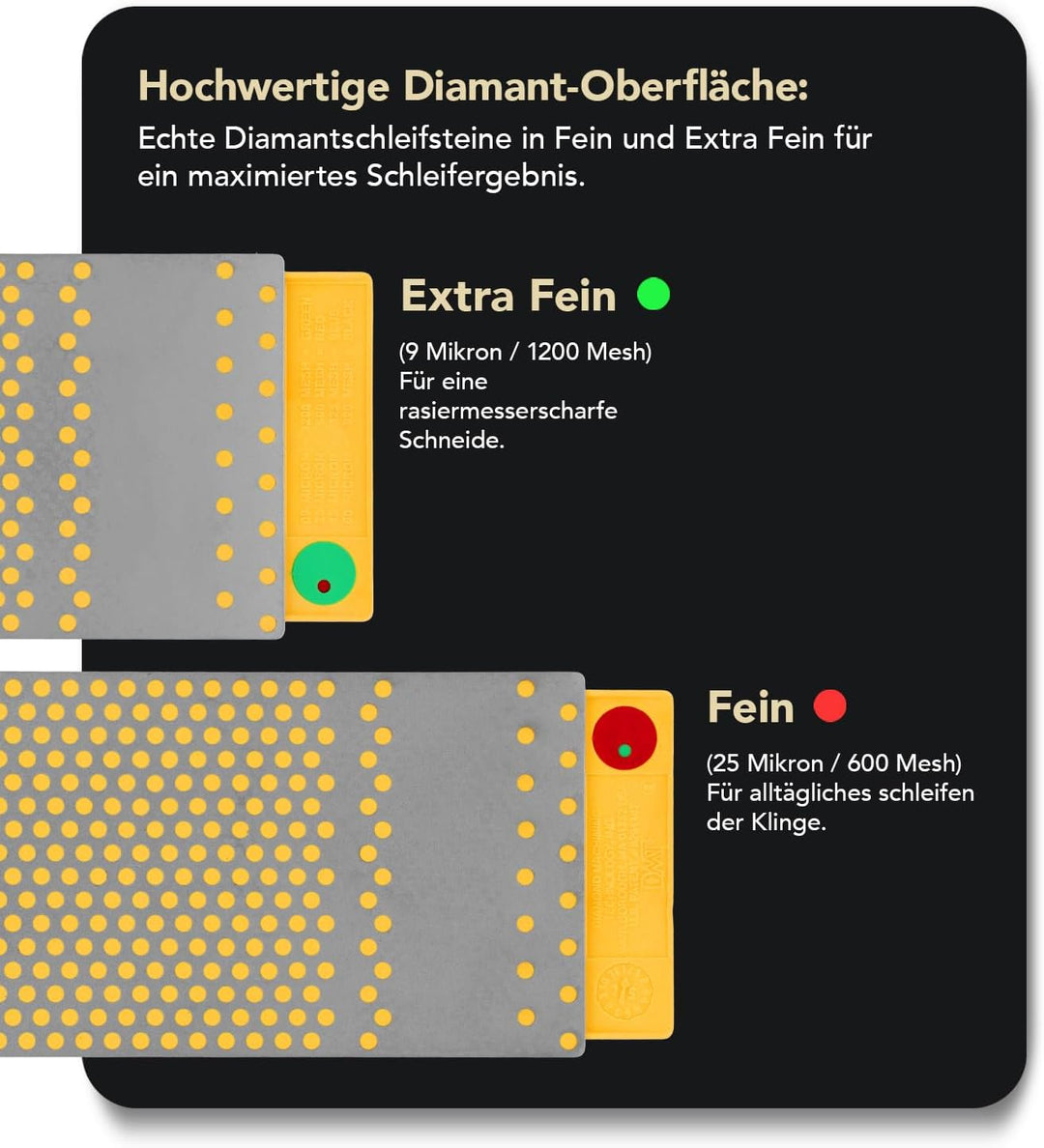 DMT DuoSharp plus Schärfstein – extrafein/fein mit Sockel, 20,3 cm / 8 Zoll, 1 Stück, WM8EF-WB Extra