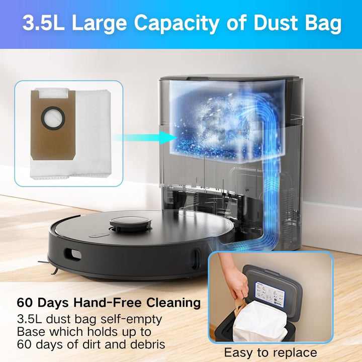 HomeTimes Ersatzteile für AIRROBO T20 Saugroboter Ersatz Zubehör mit 2 HEPA-Filter 4 Seitenbürsten 4