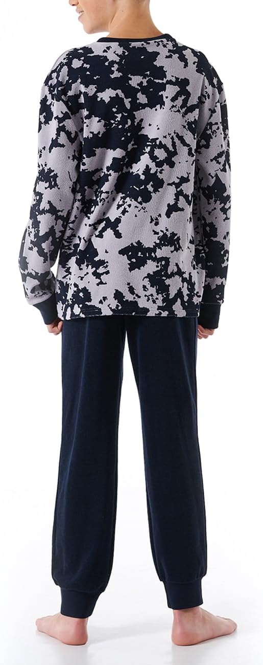 Schiesser Jungen Schlafanzug Set Pyjama Warme Qualitäten Frottee - Fleece - Interlock - Grösse 140 B