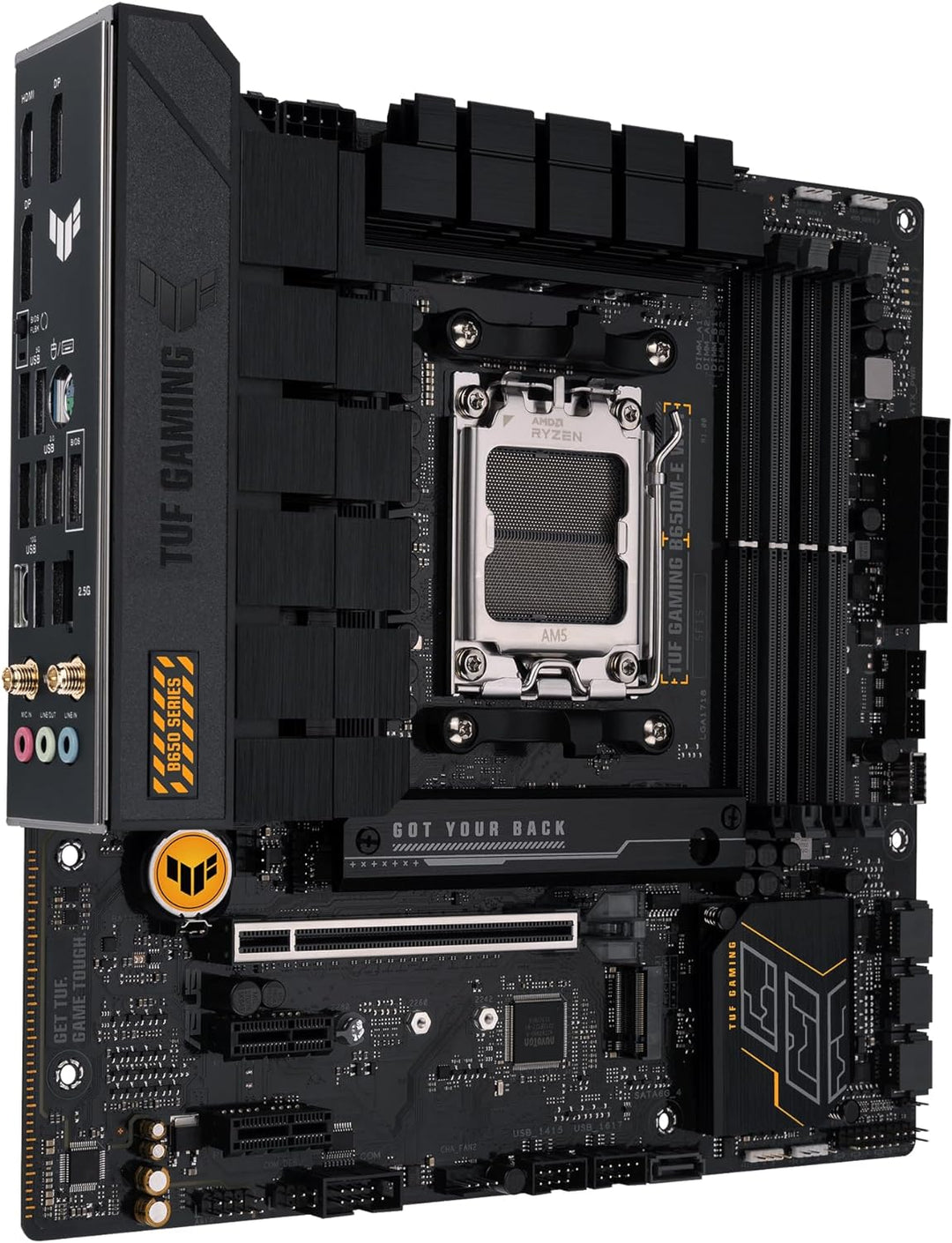 ASUS TUF Gaming B650M-E WiFi Mainboard Sockel AMD AM5 (Ryzen 7000, mATX, PCIe 5.0, DDR5-Speicher, 2,