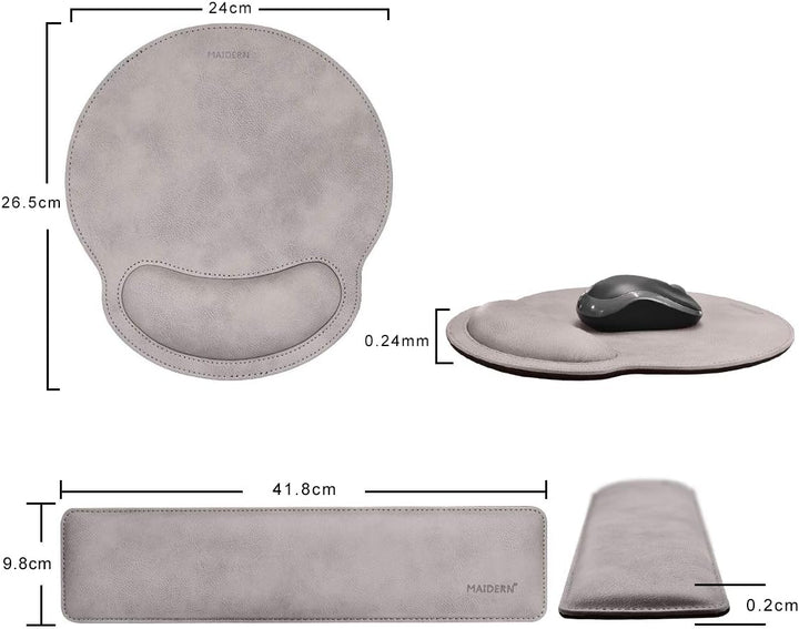 MAIDERN Memory Foam Set Tastatur-Handballenauflage und Mauspad mit Handgelenkkissenunterstützung für