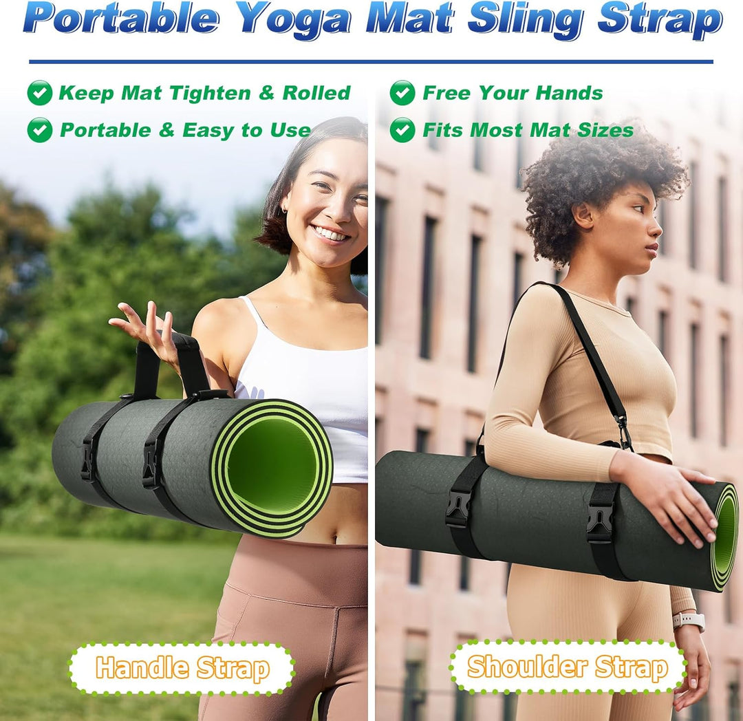 Cosmos Tragbare Yogamatte, Gurt, Matte, Picknickdecke, Gurt mit verstellbarem Schultergurt und Griff