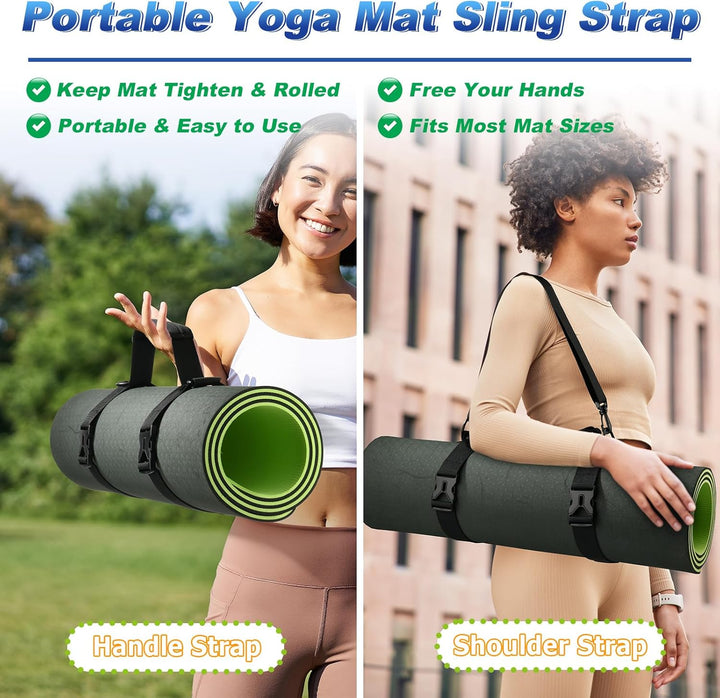 Cosmos Tragbare Yogamatte, Gurt, Matte, Picknickdecke, Gurt mit verstellbarem Schultergurt und Griff
