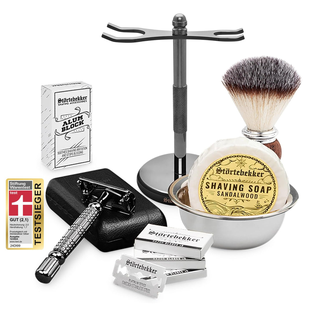 Störtebekker® Gentleman Essential Set - Hochwertiges Rasierset für eine perfekte Rasur - mit Rasierh