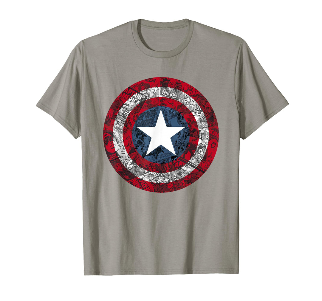 Mens Marvel Captain America Avengers Shield Comic T-Shirt C2 Large Red