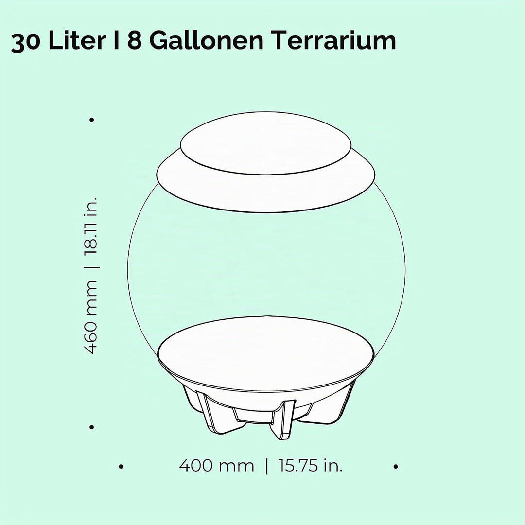 biOrb AIR 30 weiss - Terrarium mit LED-Beleuchtung / Acryl-Becken zur Pflanzenpflege / für empfindli