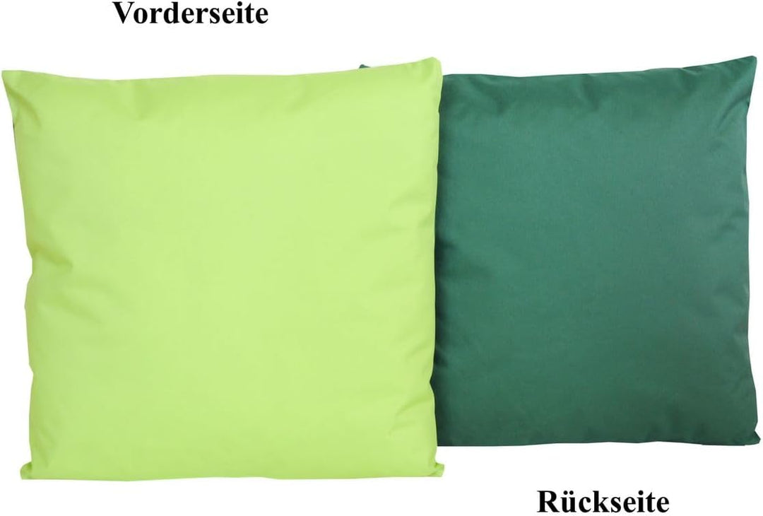 JACK 3er Set Outdoor Lounge Kissen 45x45cm 1x Motiv + 2X Wende Dekokissen inkl. Füllung Wasserfest S