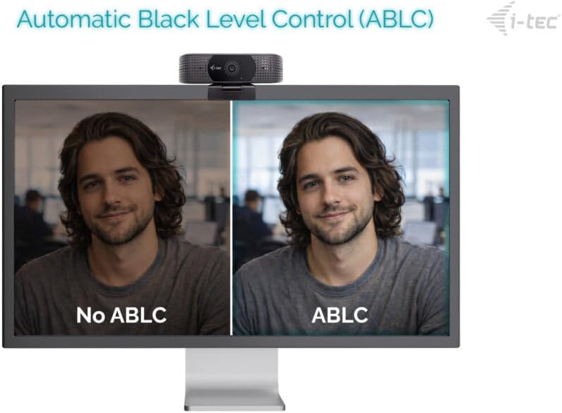 i-tec Solomon 500 Webcam 4K mit PDAF-Autofokus für schnelles und stabiles Fokussieren und Ultra-HD-4