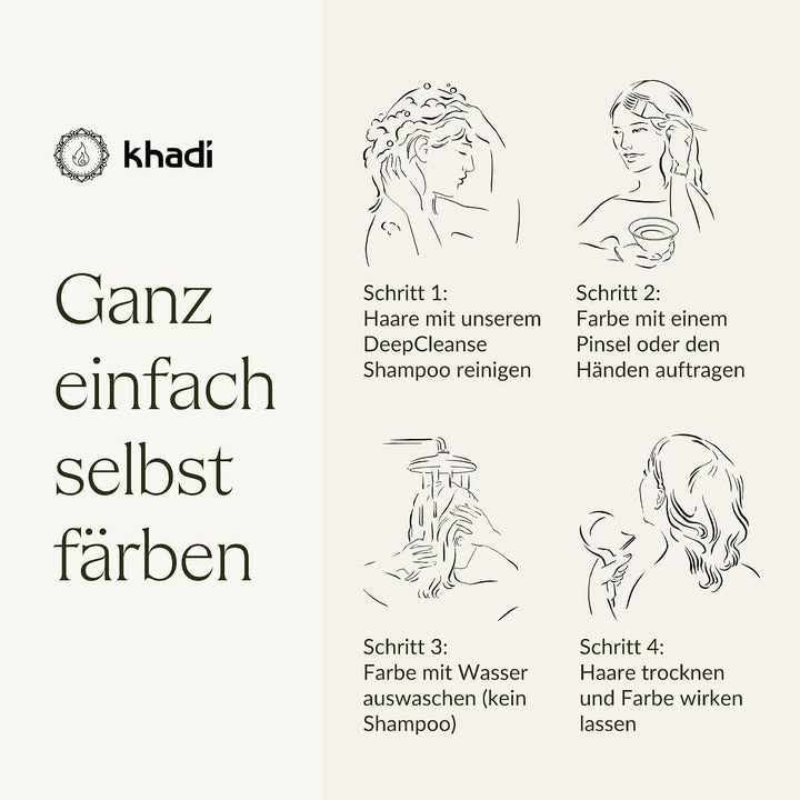 khadi SONNENBLOND Pflanzenhaarfarbe, Haarfarbe für glänzendes Honigblond bis zu kräftigem, sommerlic