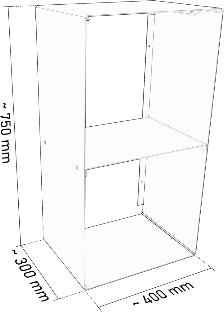 teileplus24 BHS7 Kaminholzregal Innen Aussen | Brennholzregal Metall | Kaminholzkorb | Industrial Lo