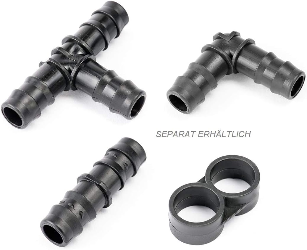 Tropfschlauch 16mm x 25m mit Druckkompensierung Tropfrohr Perlschlauch braun