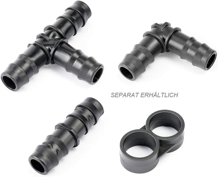 Tropfschlauch 16mm x 25m mit Druckkompensierung Tropfrohr Perlschlauch braun