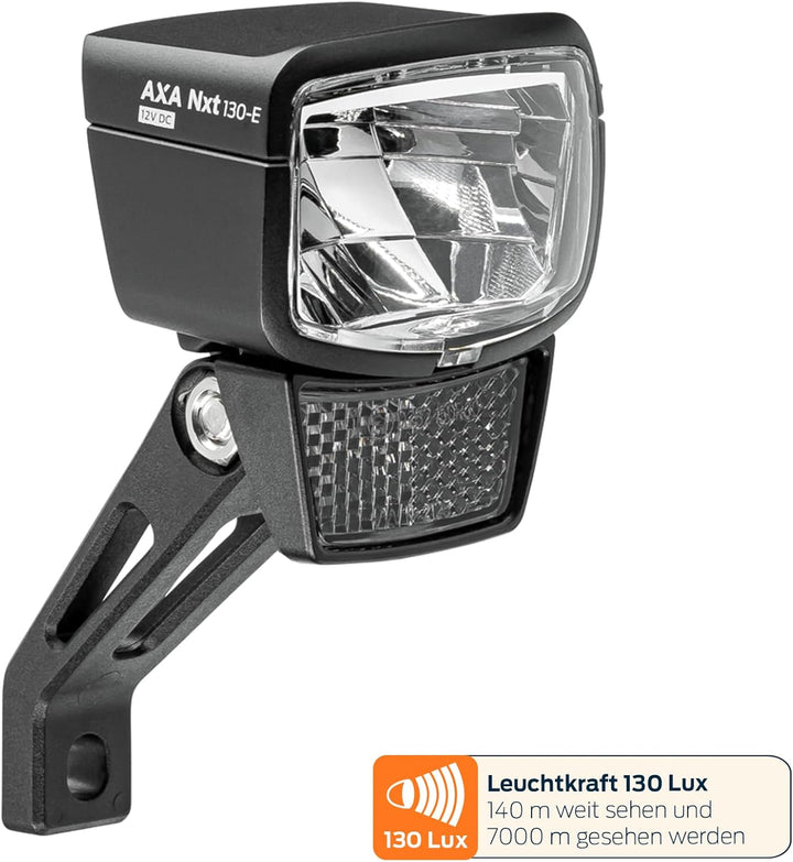 AXA NXT 130 E-Bike Fahrradlicht – 130 Lux Frontlicht – 12V Anschluss – StVZO Zulassung