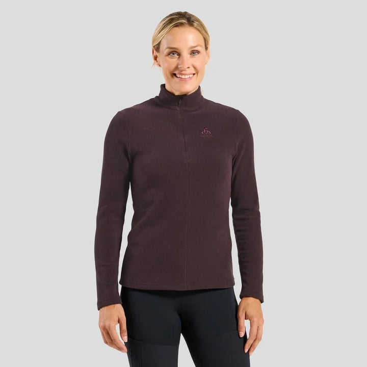 Odlo Damen Roy 1/2 Zip Longsleeve Fudge - Black S, Fudge - Black S