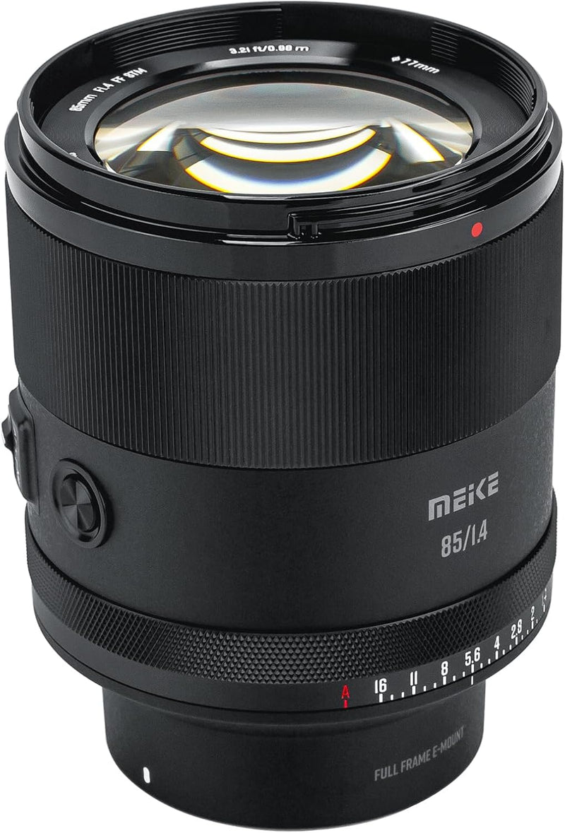 Meike 85mm F1.4 Autofokus Vollformat STM Schrittmotor Portraitobjektiv Kompatibel mit Sony E Mount K