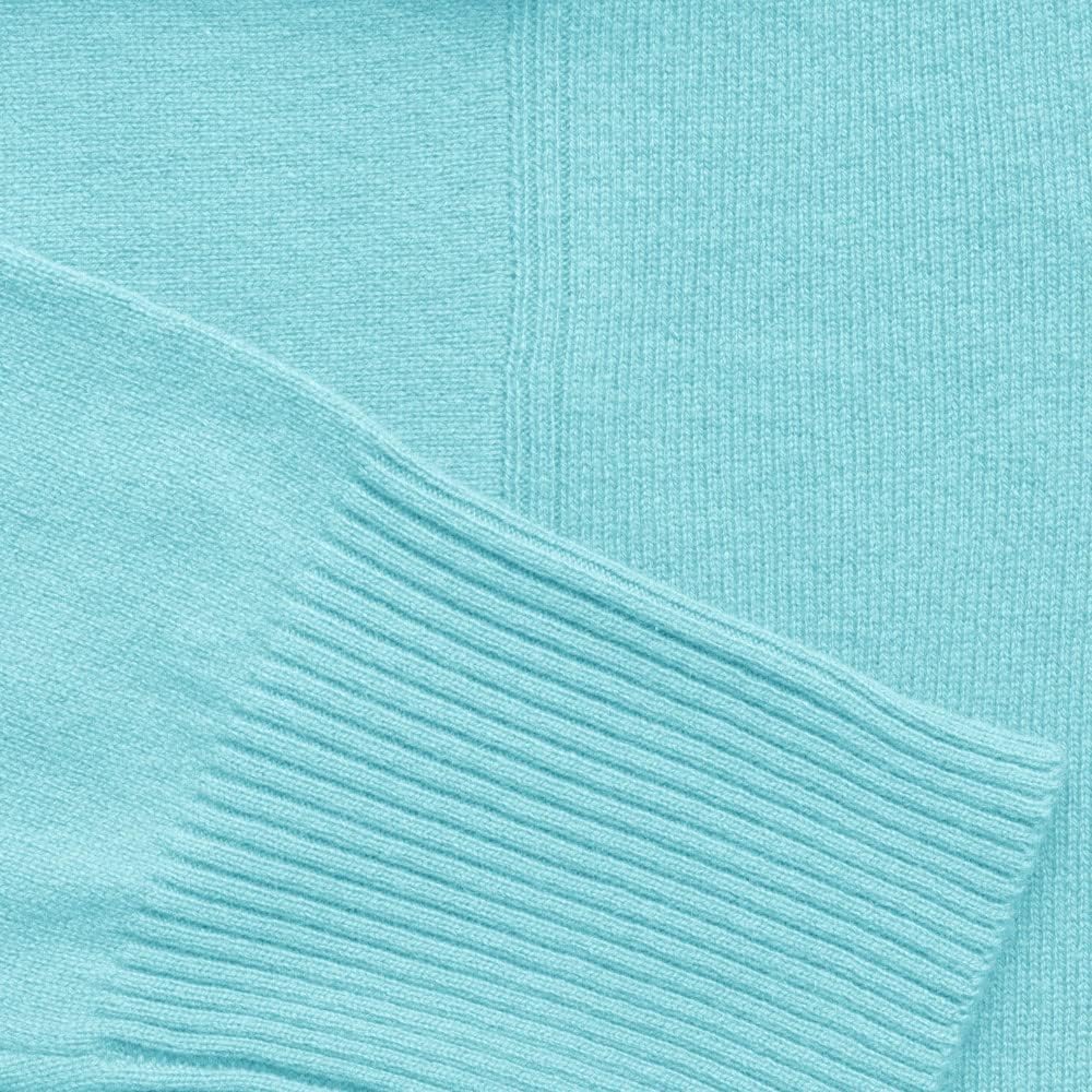LES POULETTES -Perfekter Kaschmirpullover Lose Runder Kragen Einzigartige Grösse - Turquoise