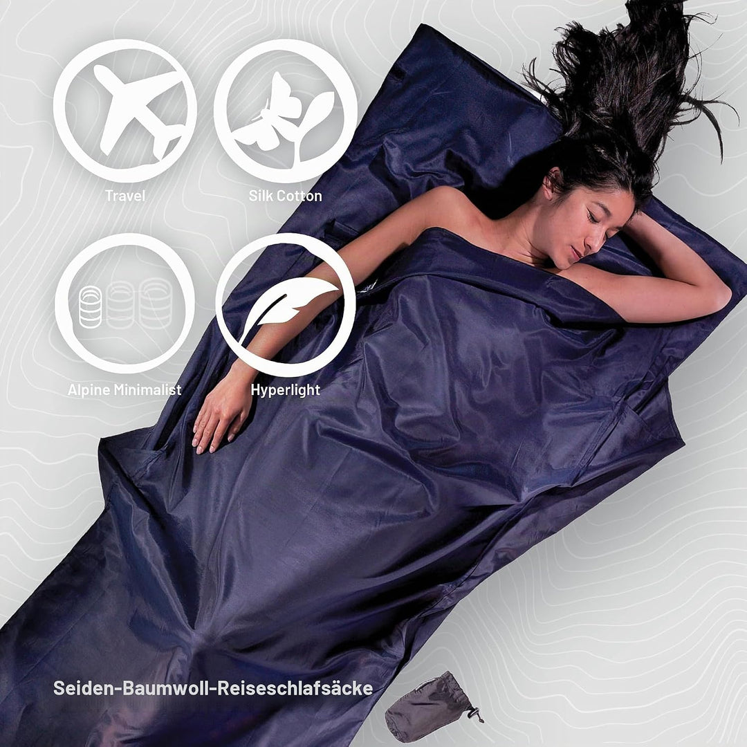 Cocoon Seidenschlafsack Travel Sheet - Silk Ripstop Einheitsgrösse tuareg blue, Einheitsgrösse tuare