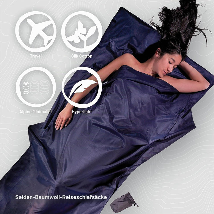 Cocoon Seidenschlafsack Travel Sheet - Silk Ripstop Einheitsgrösse tuareg blue, Einheitsgrösse tuare