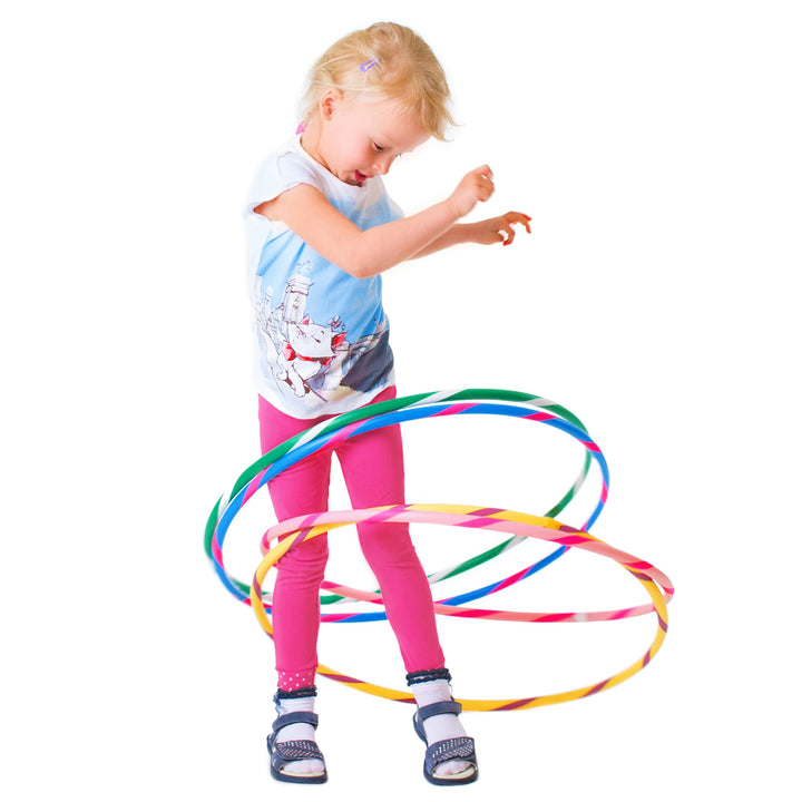 HOOPOMANIA Bunter Kinder Hula Hoop [Ø60cm - Ø80cm] Hula Hoop für Kinder in vielen Farben Ø70cm Gelb-