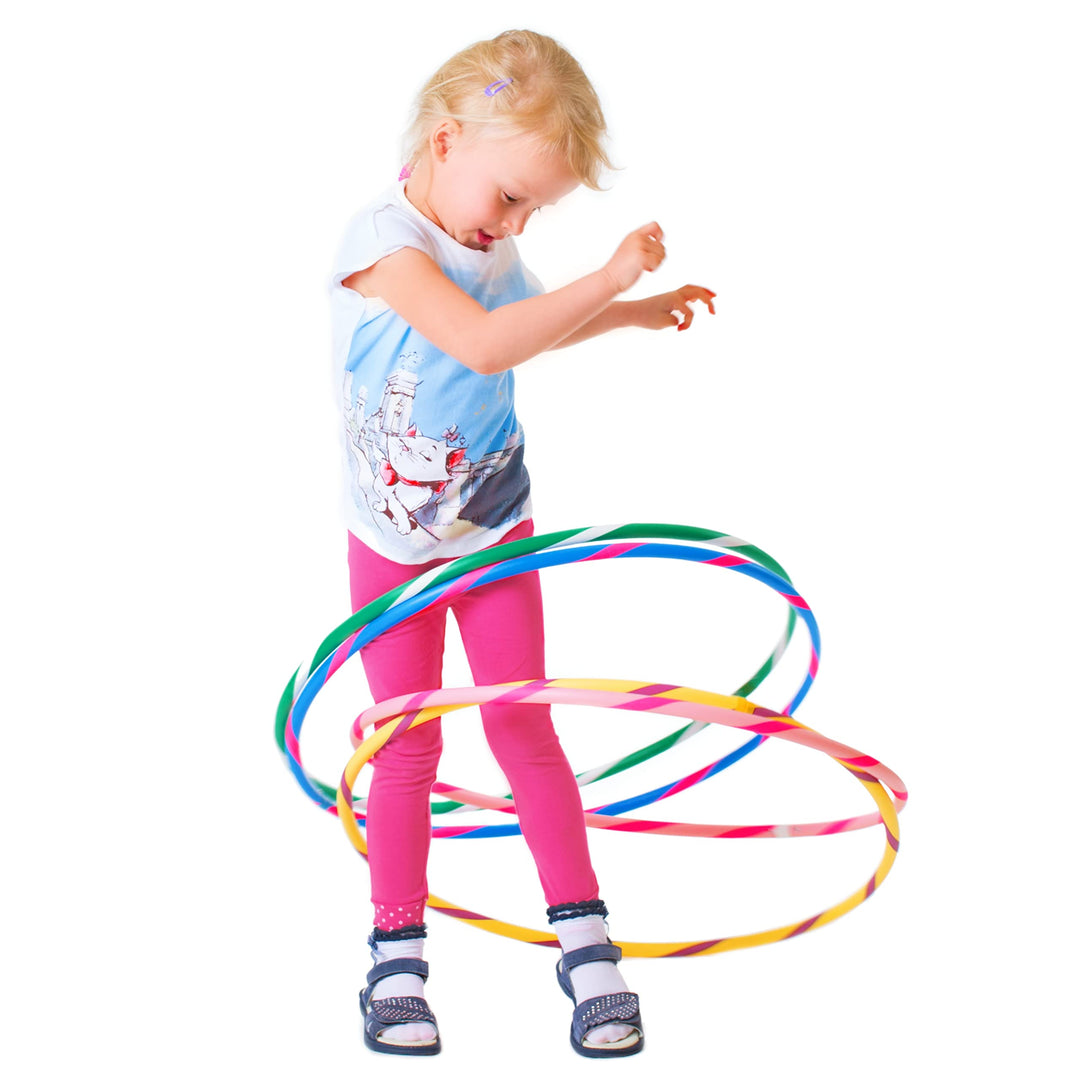 HOOPOMANIA Bunter Kinder Hula Hoop [Ø60cm - Ø80cm] Hula Hoop für Kinder in vielen Farben Ø60cm Gelb-
