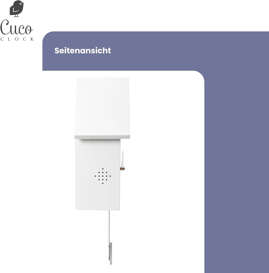 Cuco Clock Kuckucksuhr REIHENHAUS mit Pendeluhr Wanduhr, Moderne Schwarzwalduhr, 28,3 × 22,8 × 10,4c