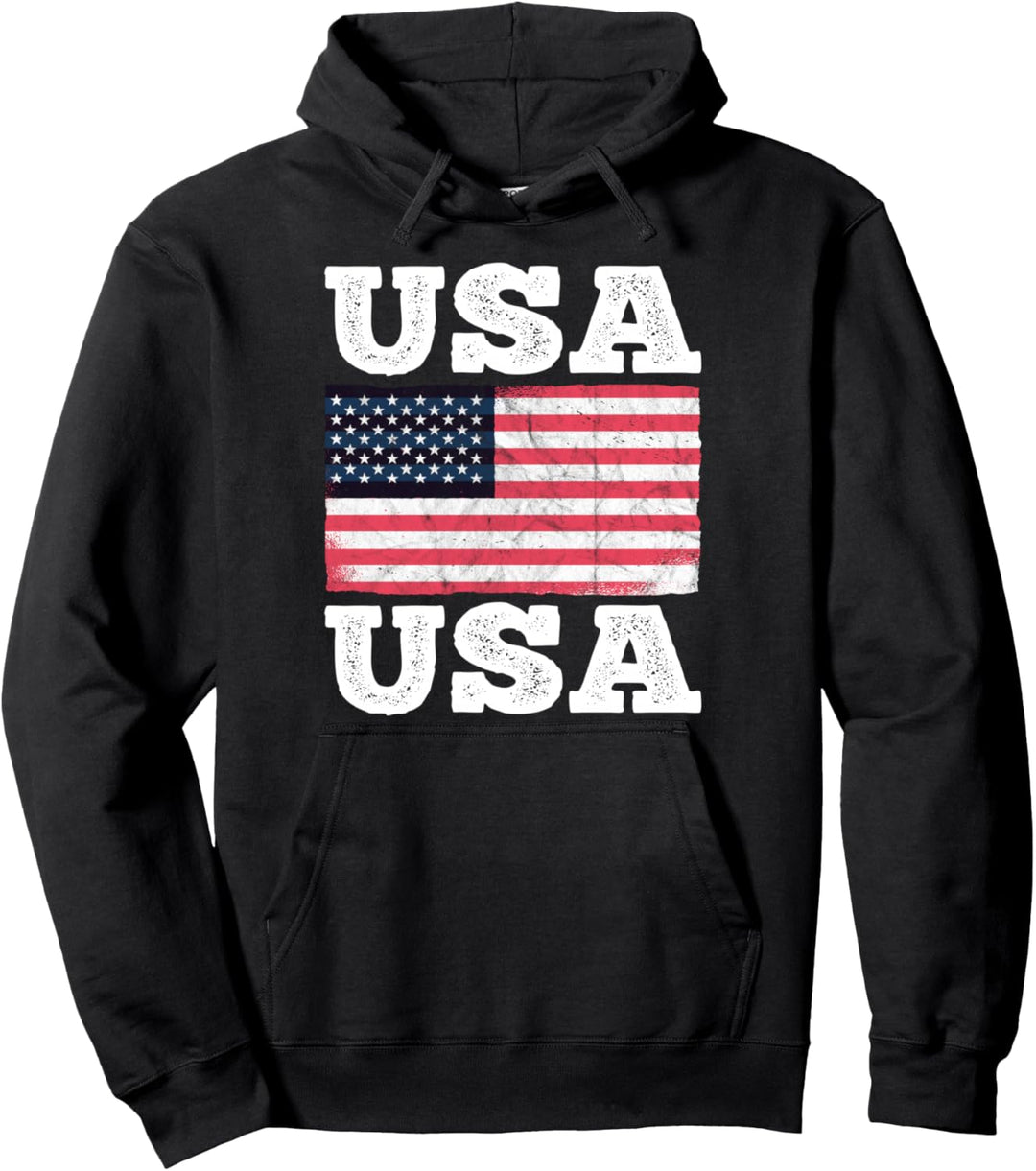 Patriotisches Design für Damen und Herren, USA-Flagge Pullover Hoodie