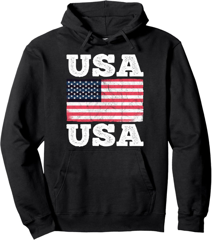 Patriotisches Design für Damen und Herren, USA-Flagge Pullover Hoodie