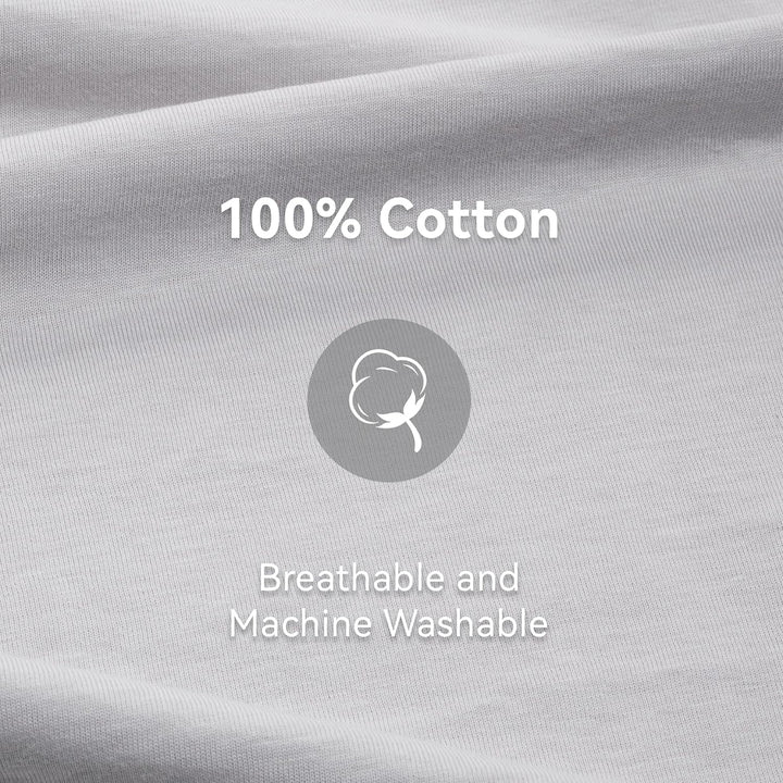 Schwangerschaftskissen mit 100% Cotton Bezug für Heisser Schläfer Cotton Grey 100% Jersey Cotton, Co