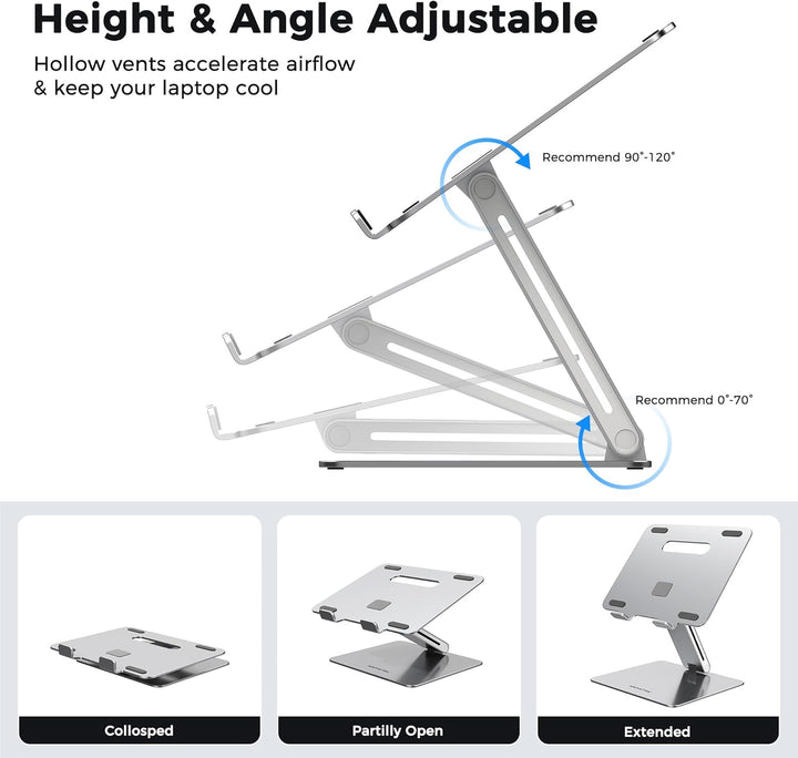 AboveTEK Laptop Ständer, Notebook Ständer mit Verstellbar Multi-Winkel, Laptopständer für MacBook Pr