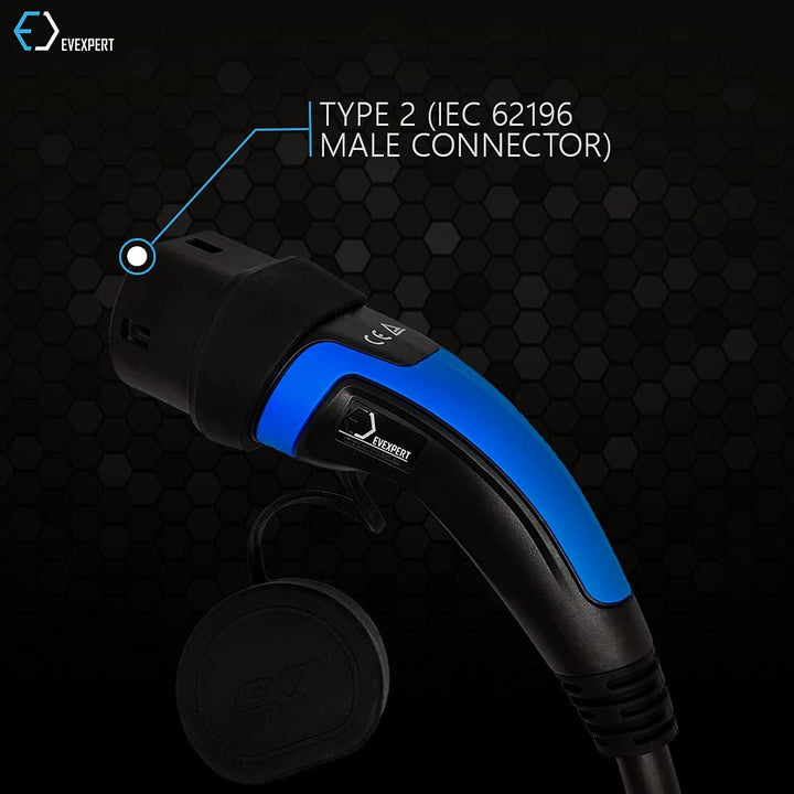 Premium Ladekabel TYP 2 | 32A | 1-3phasig | Kompatibel mit Model S/3/X/Y, i3, ID.3-4-5, E-Tron, Leaf