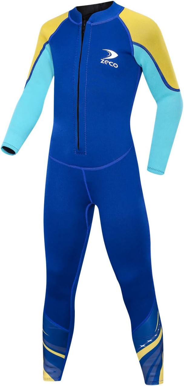 ZCCO Kids Neoprenanzug, 2,5 mm Neopren-Thermo-Badeanzug, Jugend-Badeanzug für Jungen und Mädchen Wär